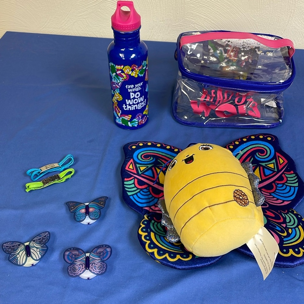 Girl Scouts Butterfly - Plushie, Bracelets, Water bottle, Lights, Zip Bag